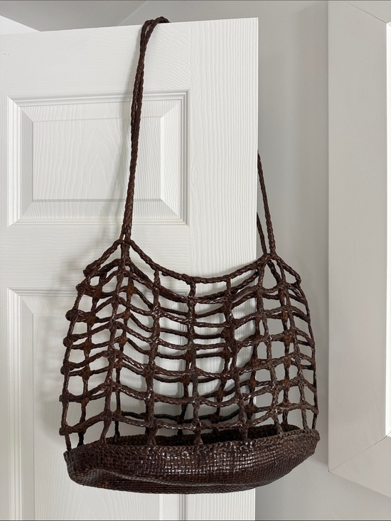 Vintage Handbags - Vintage brown braided tote